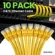 thumbnail image 2 of Cable Ethernet Cat 6 15 Pies (4 5 M) Paquete De 10 Gbps Rj45 10 Gbps Amarillo, 2 of 9