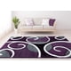 thumbnail image 2 of Alfombra decorativa United Weavers Bristol Riley color ciruela 56 x 81 cm, 2 of 5