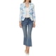 thumbnail image 2 of INSPIRE CHIC Blazer Abierto de Mujer para Regreso a Clases, Chaqueta de Traje Recortada para el Verano, Blanco Azul Claro-Floral XS, 2 of 6