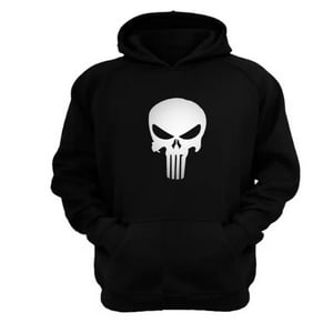 Genérico - Polerón Canguro Punisher Negro Talla Xs Unisex
