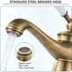 thumbnail image 5 of Grifo de baño retro, grifo de lavabo con manija de cerámica, mezclador monomando, grifo de baño de agua fría y caliente, latón, 5 of 5