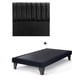 thumbnail image 1 of Base de cama europea 1.5 plaza 105x200 con Respaldo felpa negro, 1 of 3