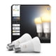 thumbnail image 1 of Bombilla LED inteligente Philips Hue A19 White Ambiance, 9,5 W, 1100 lm, paquete de 2, 1 of 9