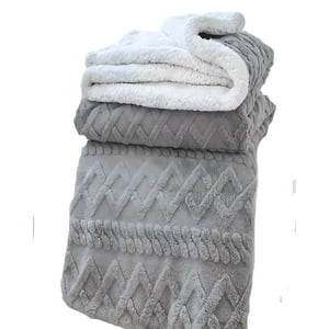 Genérico - Frazadas Texturizadas 2 Plaza 230X200 Cm J2