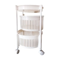 Importclick - Estante Organizador Redondo Con Canastas Giratorias 3 Niveles