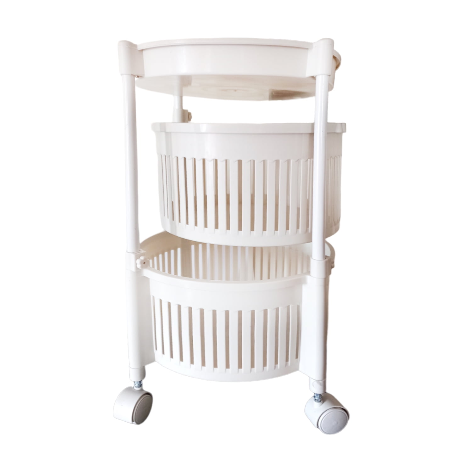 Importclick - Estante Organizador Redondo Con Canastas Giratorias 3 Niveles