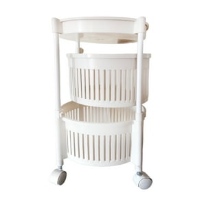 Importclick - Estante Organizador Redondo Con Canastas Giratorias 3 Niveles