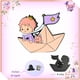 thumbnail image 2 of Pin Broche De El Principito Y Zorro En Barco, 2 of 2