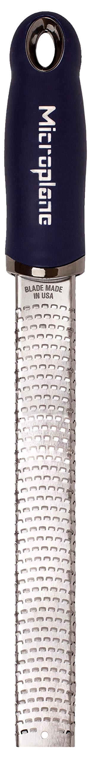 Rallador De Alimentos Microplane Premium Citrus Zester, Azul Oscuro, Ee. Uu.