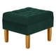 thumbnail image 2 of Pouf Wood 1c Felpa 04 Verde Botella, 2 of 4