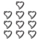thumbnail image 3 of 10 piezas de ganchos a presión de resorte, ganchos para llavero, ganchos a presión en forma de corazón, hebilla para llavero, para mochilas, bolsos, Gris Negro, 3 of 5