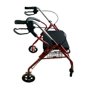 Andador Ortopédico Roller 4 Ruedas Adulto Mayor Rojo Acqui