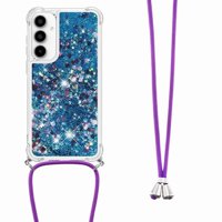 Funda Foxdock Para Samsung Galaxy A35 Con Cuerda Ajustable, Brillo Líquido, Protección Antigolpes Y Lente – Ideal Para Regalo