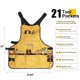 thumbnail image 2 of Herramienta de trabajo delantal para hombres y mujeres, longitud del torso con 21 bolsillos de herramienta, delantal de lienzo duradero, entusiastas de bricolaje, regalos para hombres para N, 2 of 3