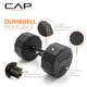 thumbnail image 3 of Set de mancuernas CAP de 68 kg, recubiertas, de 12 caras, con rack, 3 of 8