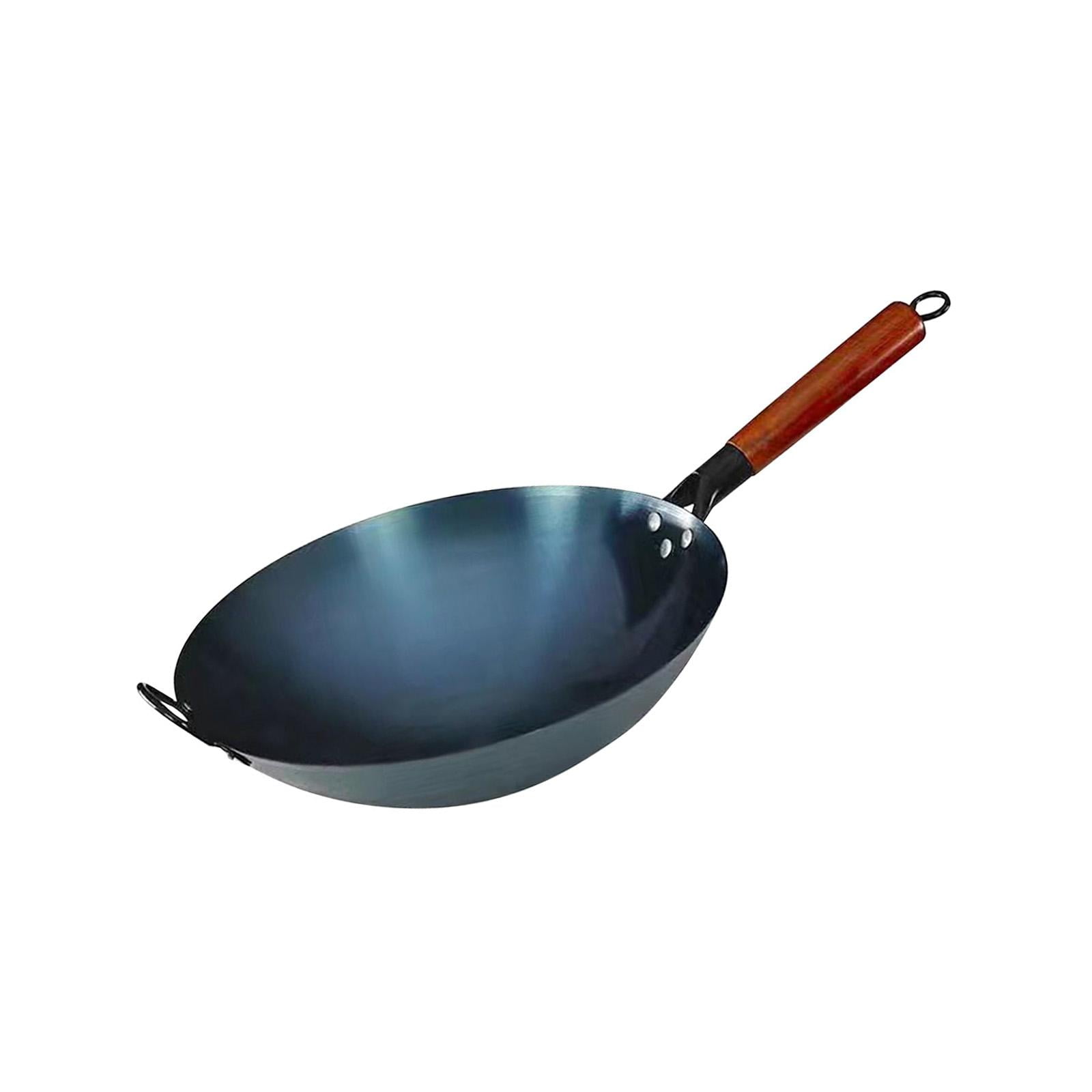 Bothyi - Sartén Wok A Gas Universal Para Hervir Con Mango De Madera Sartén Para Saltear 40cm