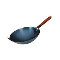 Bothyi - Sartén Wok A Gas Universal Para Hervir Con Mango De Madera Sartén Para Saltear 40Cm