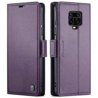 Caseme Tipo Cartera Xiaomi Redmi Note 9 Pro Max Con Cierre Magnético, Rfid, Tarjetero, Soporte, Carga Inalámbrica