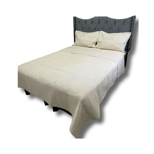 Iiimussa - Cobertor Quilt De Lujo Verano Plaza Y Media Beige