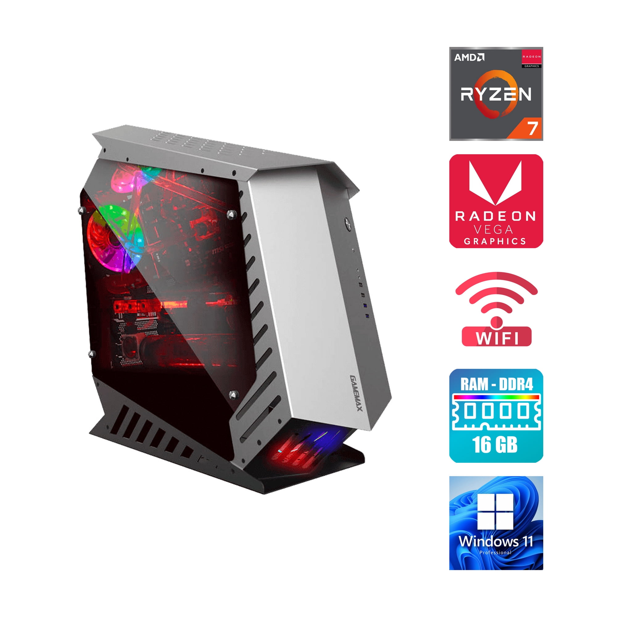 PC Gamer AMD Ryzen 7 5700G - Gráficos VEGA - 16 GB RAM - SSD 500GB M.2 ...