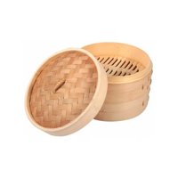 Disparo - Olla Vaporera Bambu 2 Niveles 28Cm Cocina A Vapor Preparaciones