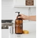 thumbnail image 4 of Set de 2 Botellas de Vidrio Ámbar con Bomba 1L kitchentoolz, 4 of 9