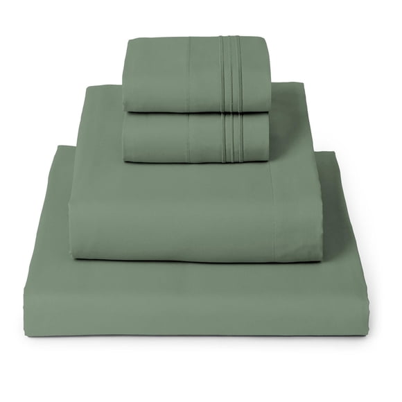 Juego de Ropa de Cama Mellanni Queen Suave y Fresca 4 Piezas Color Salvia