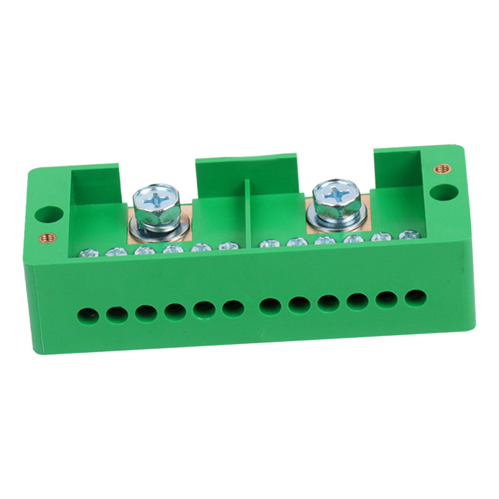 Ioensy - Bloque De Terminales Caja De Distribución Del Hogar Bloque De Tira De Terminales Para El Hogar 2 En 12 Verde