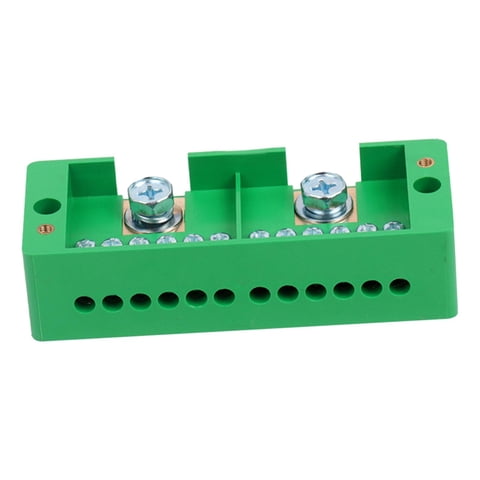 Ioensy - Bloque De Terminales Caja De Distribución Del Hogar Bloque De Tira De Terminales Para El Hogar 2 En 12 Verde