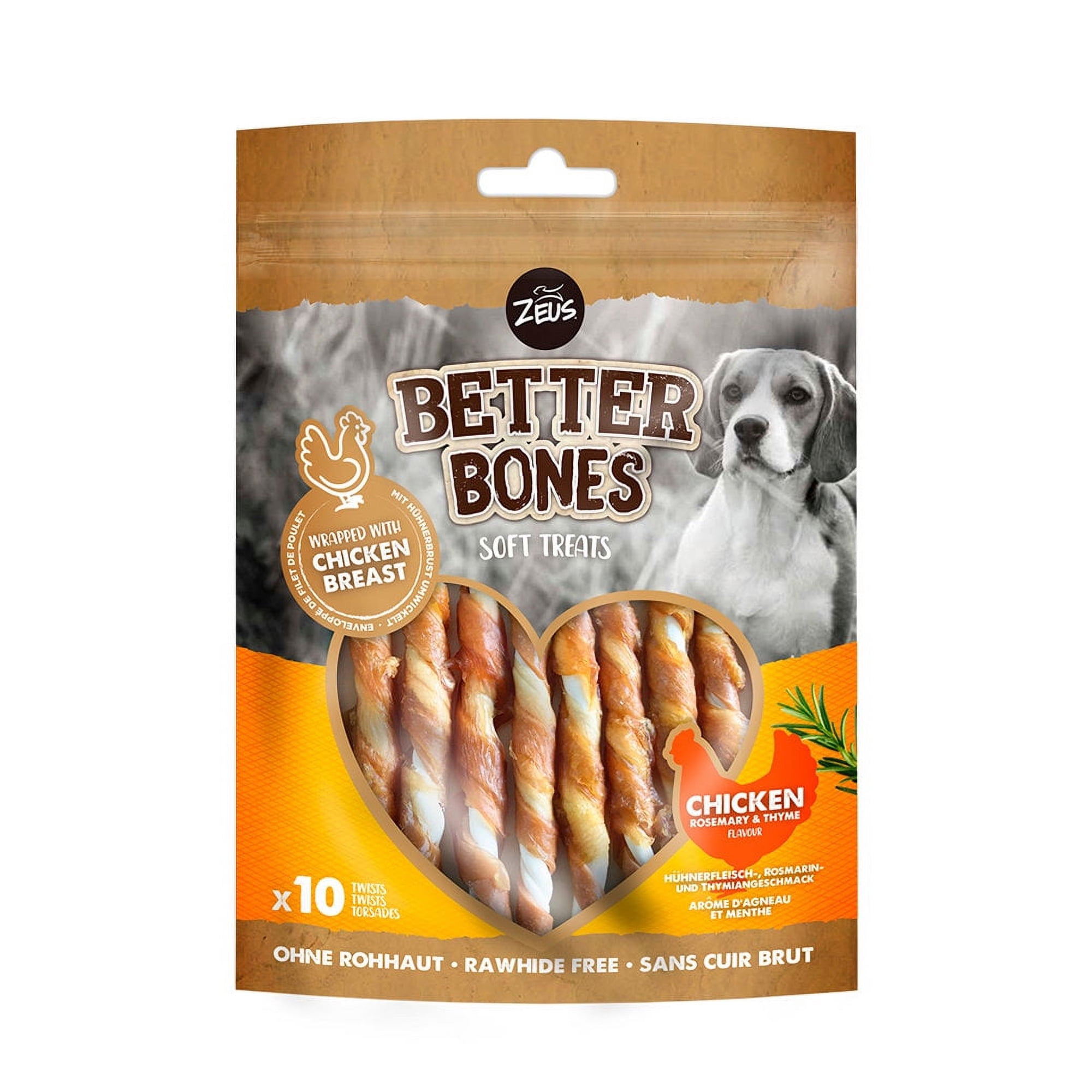 Snack Perro Better Bones Palitos Sabor Pollo Bolsa, 114Gr