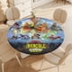 thumbnail image 4 of Invencible theme Fitted Round Tablecloths Elastic Edged Table Covers Waterproof Table Cloth For Kitchen Holiday Party Tables Decor 150cm, 4 of 6
