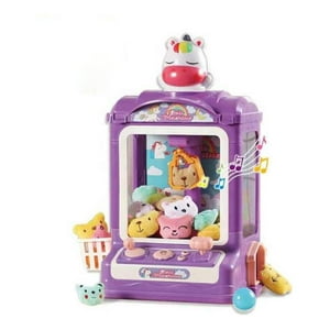 Fliperex - Juguete Mini Maquina Saca Peluche Garra Kawaii Doll Machine Purpura