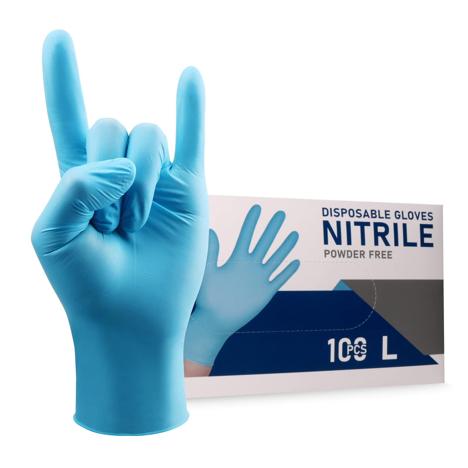 Guantes Desechables Wostar De Nitrilo Sin Polvo Ni Látex, 100 Unidades