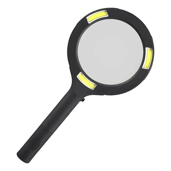 Lupa de mano Magnifier lámpara LED COB 3 plaquetas 3x