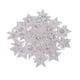 thumbnail image 5 of 50 piezas de madera blanca copo de nieve artesanía árbol de navidad decoraciones colgantes, 5 of 5