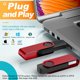 thumbnail image 3 of Unidad flash Kepmem de 16 GB, paquete de 10 unidades, giratorias, USB 2.0, con cordones, 3 of 7