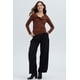 thumbnail image 4 of Polera Mujer Drapeado Delantero Café Oscuro, 4 of 4
