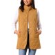 thumbnail image 1 of INSPIRE CHIC Chaleco Largo de Mujer con Cuello Alto Sin Mangas Chaquetas Acolchadas Ligeras Chaleco Acolchado Abrigo Cálido L Marrón, 1 of 6