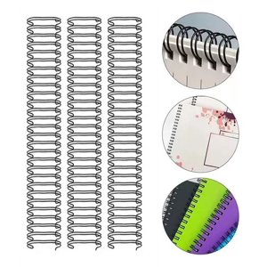 Creaprint - Color Negro Espirales Metálicos 25Mm 2:1 Doble Cero 10 Unid