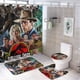 thumbnail image 1 of Parque Jurásico-theme 4-Piece Shower Curtain Set with Rugs, Waterproof Bathroom Decor Set Includes Bath Mat, U-Shaped Rug, Toilet Lid Cover and Curtain with Hooks, 1 of 6
