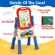 thumbnail image 3 of Easel for Kids Double-Sided Art Drawing Board Toys, 3–4 Years, 3 of 3