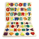 thumbnail image 1 of Juego didáctico números letras encaje madera Marrón claro, 1 of 3