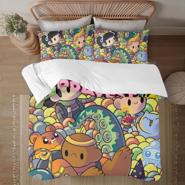Bravest Woriors 3-Piece Bedding Set For Kids Boys Girls Adult Cartoon Warm Cute Fashion Holiday Present Gift Bed Sheets
