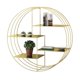 thumbnail image 1 of Repisa Estante Pared Metal Dorado Flotante, 1 of 3