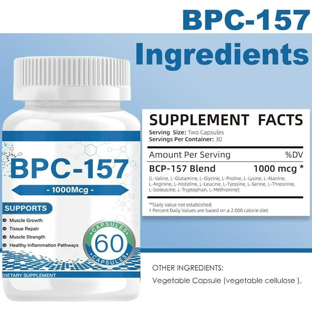 Suplemento EOQIFJM BPC-157 en cpsulas peptdicas 1000 mcg (60 unidades) |  Lider