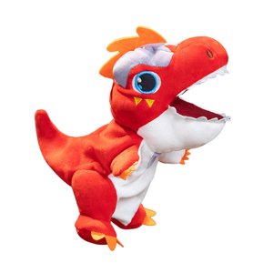 Magideal - Marioneta De Mano De Felpa De Dinosaurio, Material Didáctico Divertido, Accesorio De Dibujos Animados Para Niños, Estudiantes, Niños, Escuela, Sala De Rojo