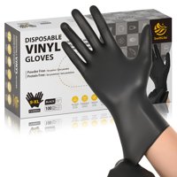 Guantes Desechables De Vinilo Swiftlite Negros Aptos Para Uso Alimentario (100)