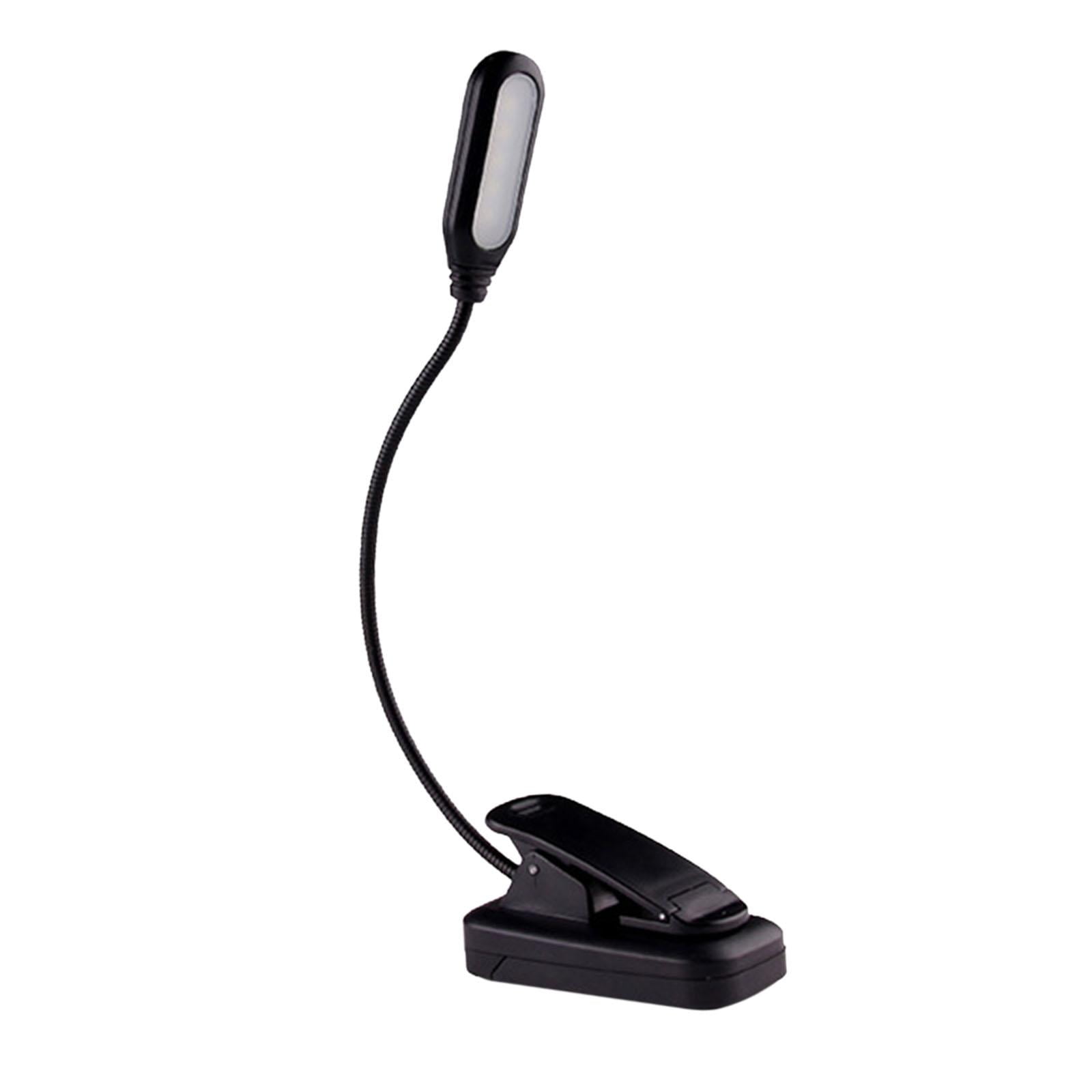 Magideal - Luz De Lectura Led/lámpara De Lectura En La Cama/portátil/lámparas De Mesa Flexibles Luz De Libro Con Clip Para Lectores/ratón De Biblioteca Nocturno Con Batería