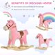 thumbnail image 3 of Caballo Mecedor de Peluche Rosa Qaba con Sonidos y Cola Móvil, 3 of 9