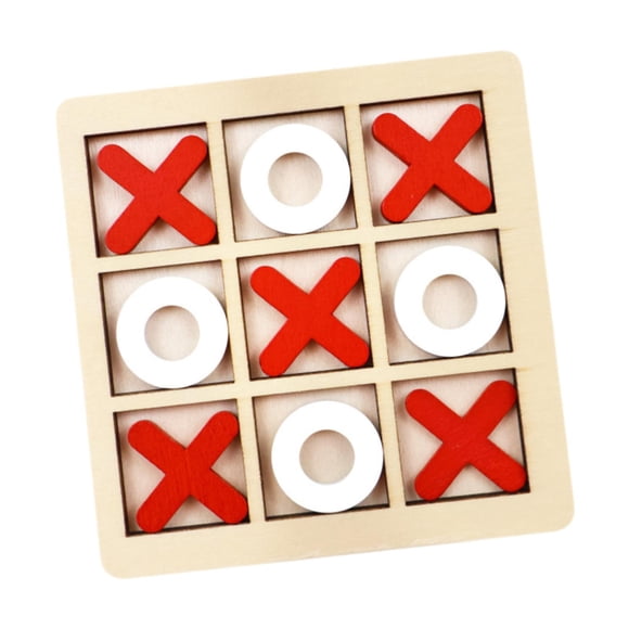 Tic TAC Toe Juego De Mesa Familia Niños Rompecabezas Rompecabezas Para Niños Rojo Y Blanco
